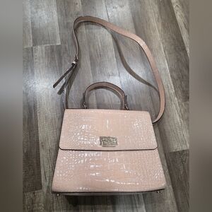 kate spade Blush Croc-Embossed Top-Handle Satchel